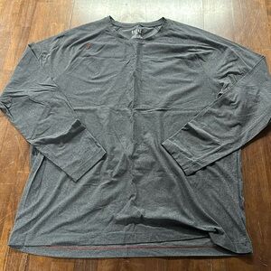 Rhône reign long sleeve tee XXL charcoal heather